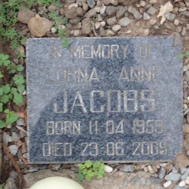 JACOBS Lorna Anne 1959-2009