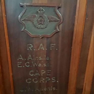 8. R.A.F. and Cape Corps Military memorial