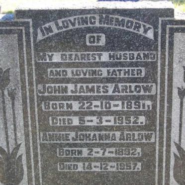 ARLOW John James 1891-1952 &amp; Annie Johanna 1892-1957