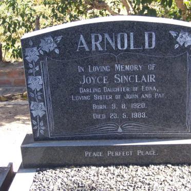 ARNOLD Joyce Sinclair 1920-1983