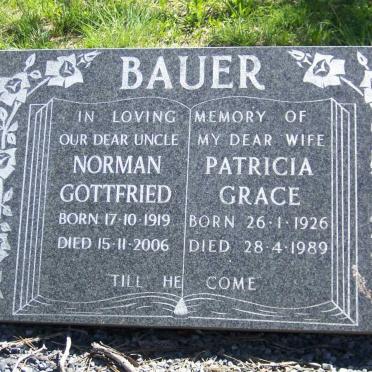 BAUER Norman Gottfried 1919-2006 &amp; Patricia Grace 1926-1989
