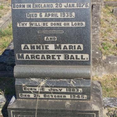 BALL ? 1876-1935 &amp; Annie Maria Margaret 1883-1946