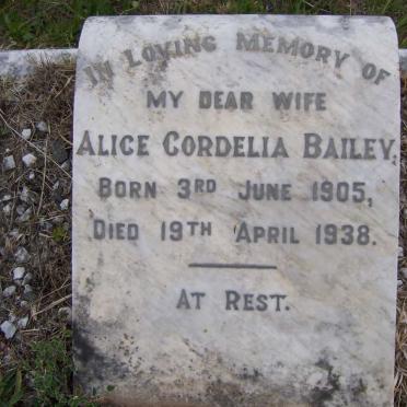 BAILEY Alice Cordelia 1905-1938