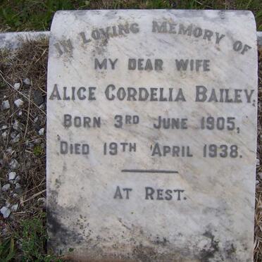 BAILEY Alice Cordelia 1905-1938