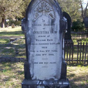 BAIN Christina 1822-1898