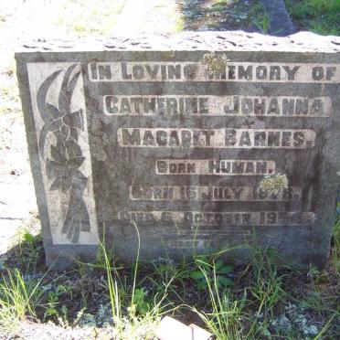 BARNES Catherine Johanna Magaret nee HUMAN 1878-1954