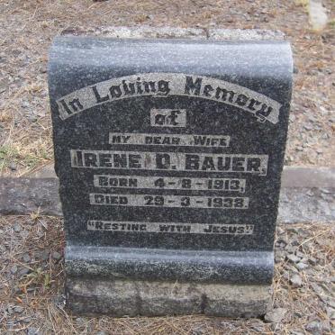 BAUER Irene D. 1913-1938