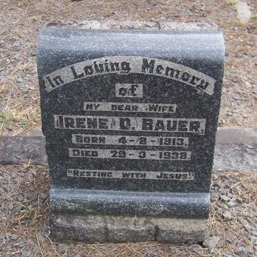 BAUER Irene D. 1913-1938