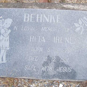 BEHNKE Rita Irene 1926-1931