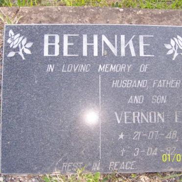 BEHNKE Vernon E 1948-1992