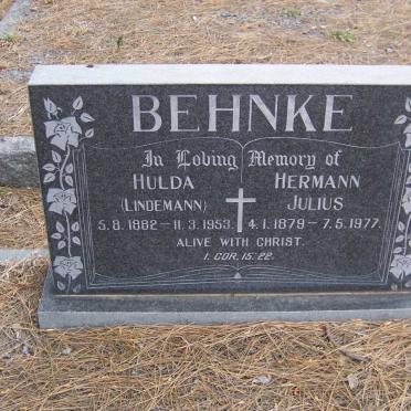 BEHNKE Hermann Julius 1879-1977 &amp; Hulda LINDEMANN 1882-1953