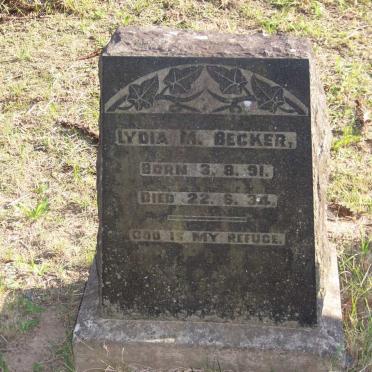 BECKER Lydia M. 1891-1934