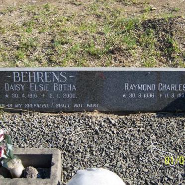 BEHRENS Raymond Charles 1936-1937