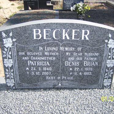 BECKER Denis Brian 1939-1983 &amp; Patricia 1940-2007