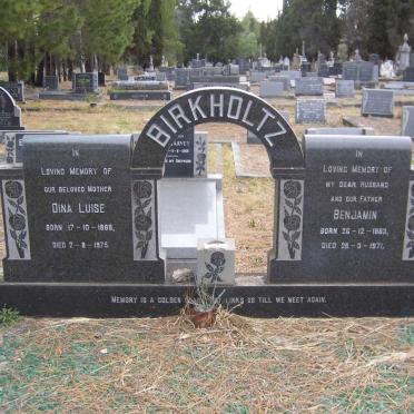 BIRKHOLTZ Benjamin 1883-1971 &amp; Dina Luise 1888-1975
