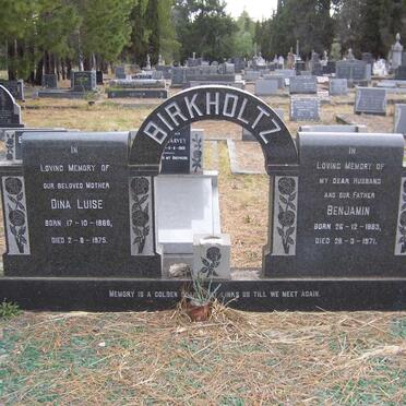 BIRKHOLTZ Benjamin 1883-1971 &amp; Dina Luise 1888-1975