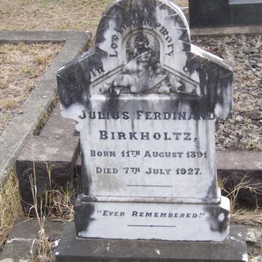 BIRKHOLTZ Julius Ferdinand 1891-1927