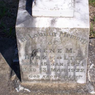 BIRKHOLTZ Irene M. 1921-1922