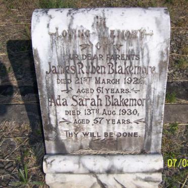 BLAKEMORE James Ruben -1925 &amp; Ada Sarah -1930