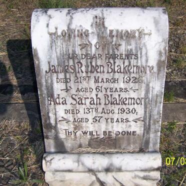 BLAKEMORE James Ruben -1925 &amp; Ada Sarah -1930