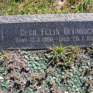 BLUMRICK Cecil Felix 1906-1954