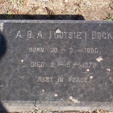 BOCK A.B.A 1890-1979