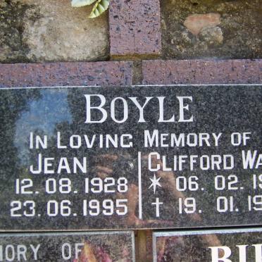 BOYLE Clifford Walter 1920-1994 &amp; Jean 1928-1995