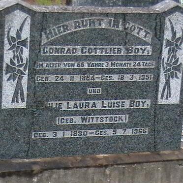 BOY Conrad Gottlieb 1884-1951 &amp; ? Laura Luise WITTSTOCK 1890-1966