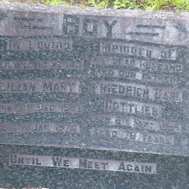 BOY Friedrich Carl Gottlieb 1879-1955 &amp; Lilian Mary FEW 1893-1974
