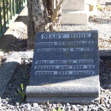 BODE Mary 1859-1941