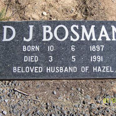 BOSMAN D.J. 1897-1991