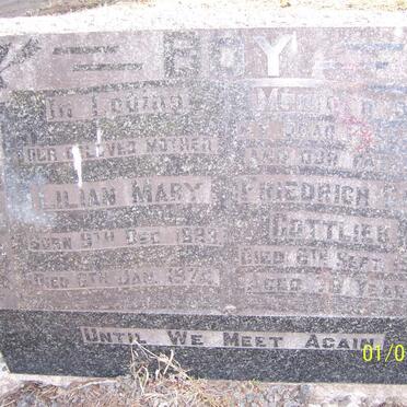 BOY Friedrich Carl Gottlieb -1955 &amp; Lilian Mary 1893-1974