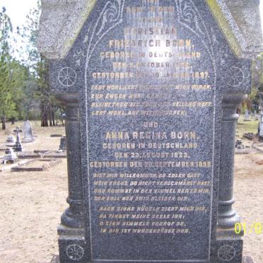 BORN Christian Friedrich 1822-1897 &amp; Anna Regina 1823-1898