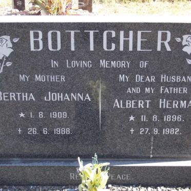 BOTTCHER Albert Herman 1896-1982 &amp; Bertha Johanna 1909-1988