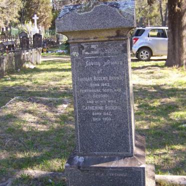 BROWN Thomas Rogers 1843-1901 &amp; Catherine 1842-1900
