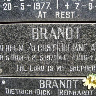 BRANDT Wilhelm August 1908-1979 &amp; Juliane Augusta 1916-198?