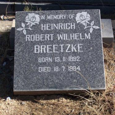 BREETZKE Heinrich Robert Wilhelm 1892-1984