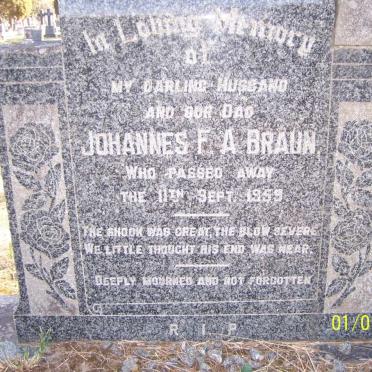 BRAUN Johannes F.A. -1959