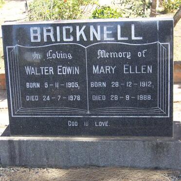 BRICKNELL Walter Edwin 1905-1978 &amp; Mary Ellen 1912-1988