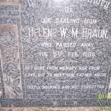 BRAUN Helene W.M. -1966