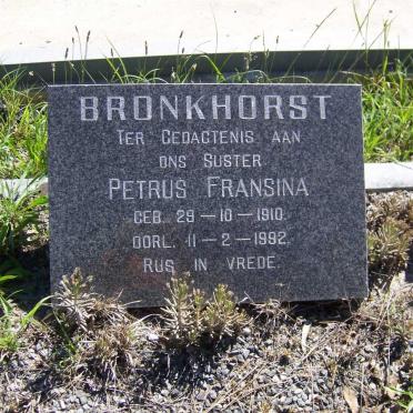 BRONKHORST Petrus Fransina 1910-1992