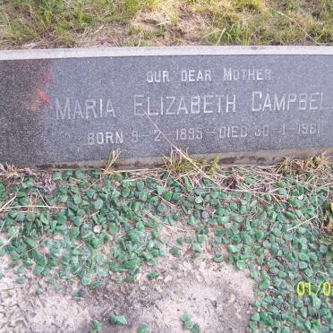 CAMPBELL Donald 1885-1973 &amp; Maria Elizabeth 1895-1981 