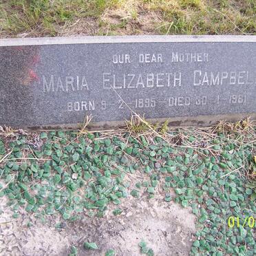 CAMPBELL Donald 1885-1973 &amp; Maria Elizabeth 1895-1981 
