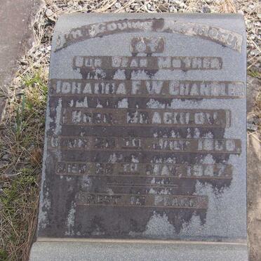 CHANDLER Johanna F.W. nee BRACKLOW 1860-1947