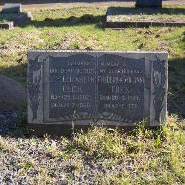 CHICK Frederick William 1864-1958 &amp; Lily Elizabeth 1882-1960