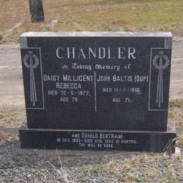 CHANDLER John Baltis -1960 &amp; Daisy Millicent Rebecca -1972