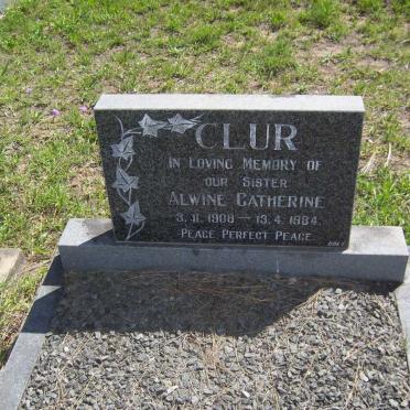 CLUR Alwine Catherine 1908-1984