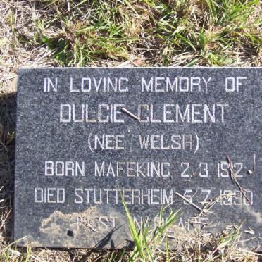 CLEMENT Dulcie nee WELSH 1912-1990