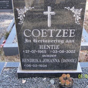 COETZEE Hentie 1965-2002