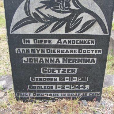 COETZER Johanna Hermina 1911-1944